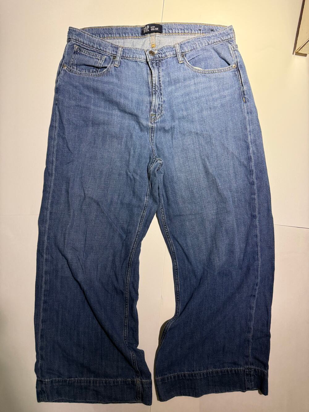 GAP Denim Women's High Rise Wide-Leg Jeans (Medium Wash, Size 16/33R)